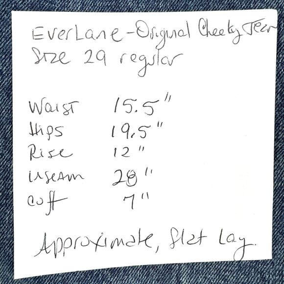 Everlane The Original Cheeky High Rise Straight Leg Jeans Mid Blue Sz 29 - Picture 14 of 14